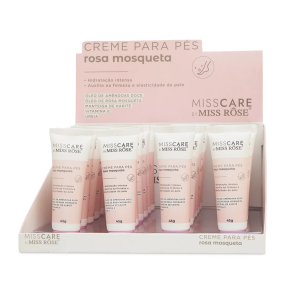 CREME PARA PES ROSA MOSQUETA MISS ROSE CX 24 PÇS