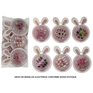 UNHAS POSTIÇAS INFANTIL FEMME PARIS KIDS PCT 12 PÇS