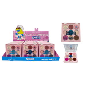 PALETA DE SOMBRAS DA SMURFETTE MIA MAKE CX 24 PÇS