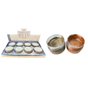 GELEIA CORPORAL ILUMINADORA JELLY GLOW MIA MAKE CX 8 PÇS