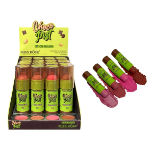 BLUSH STICK CHOCO PIST MISS ROSE CX 24 PÇS