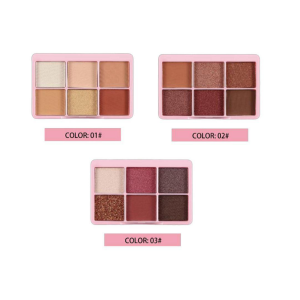 3 UNDS PALETA DE SOMBRAS 6 CORES AMOR ANJO