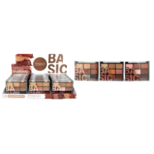 PALETA DE SOMBRAS BASIC PINK 21 CX 24 PÇS
