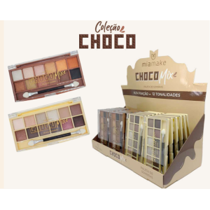PALETA DE SOMBRAS CHOCOMIX MIA MAKE CX 24 PÇS