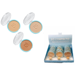 PÓ COMPACTO MICRONIZADO TONS MÉDIOS MIA MAKE CX 24 PÇS