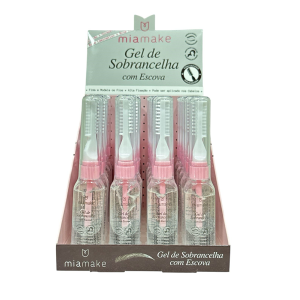 GEL DE SOBRANCELHA COM ESCOVA MIA MAKE CX 24 PÇS